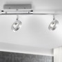 Moderne, 3-flammige LED Deckenleuchte Sileda von Paul Neuhaus, Aluminium matt.