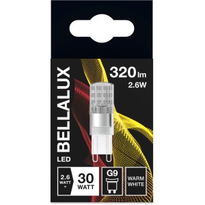 Bellalux G9 LED Leuchtmittel, 2,6 W, warmweiß, 320 Lumen, Energieeffizienzklasse E.
