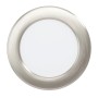 Runder LED-Einbauspot Fueva 5 in Nickel matt, 11,7 cm Durchmesser.