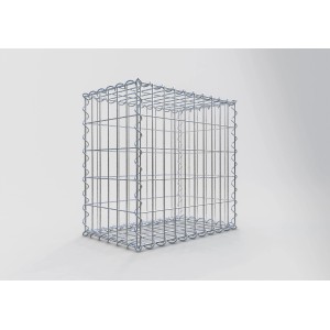 Gabiona Gabionenkorb, 50x50x30 cm, Maschenweite 5x10 cm, Drahtkorb für Einfassungen und Mauersysteme.