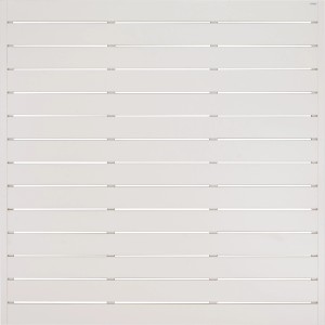 Lackiertes Sichtschutzzaunelement Faro Cream, 180x180 cm, aus Holz für den Garten.