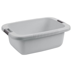 Tontarelli Wäschewanne Aurora, 40 l, Nordic Grey, aus robustem Kunststoff mit Griffen.