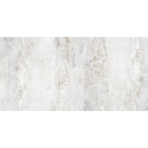 Graue Feinsteinzeug Bodenfliese, 60x120 cm, polierte Marmoroptik für Innenräume.