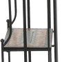 Schwarzes Siena Garden Regal Prato mit drei Mosaik-Regalböden, 63x29x142 cm. Gartenmöbel im Landhausstil.