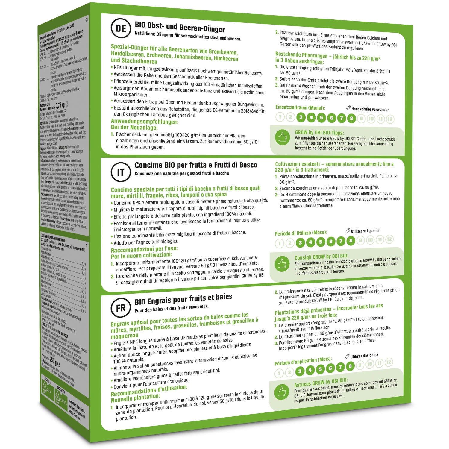 GROW by OBI BIO Obst- und Beeren-Dnger, 750 g kaufen bei OBI