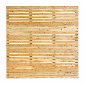 Sichtschutzzaun-Element Rhombus Lärche 180 cm x 180 cm Natur