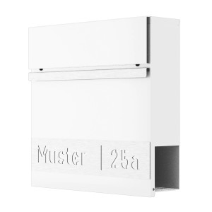 Heidemann Briefkasten DESIGNline BK3 inkl. Personalisierung Weiß