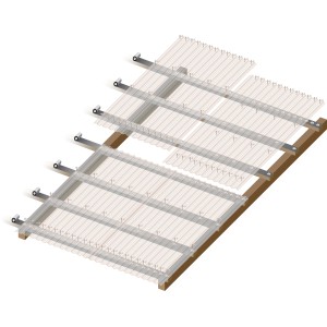 Bronzefarbene PVC-Profilplatte Trapez 70/18, 3000x1090 mm, für Kunststoffbedachung.