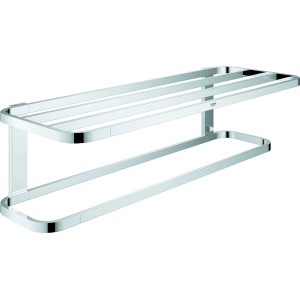 Grohe Multi-Badetuchhalter Selection Chrom, Handtuchhalter aus Metall mit zwei Stangen.