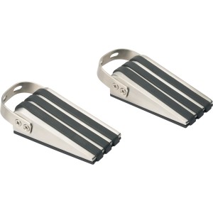 2er-Set CMI Türstopper Gummikeil aus Edelstahl mit Gummiringen, verhindert Zuschlagen von Türen.