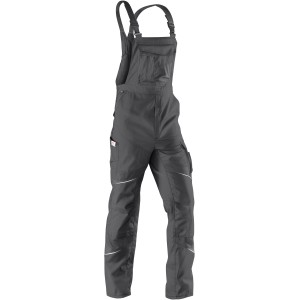 Kübler ActiviQ Latzhose in Anthrazit, Größe 102. Arbeitskleidung mit Stretcheinsatz und Nierenschutz.