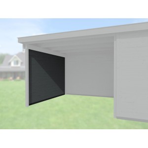 Weka Seitenwand, 21 mm, anthrazit, für Gartenhaus Typ 126/172, als Wind- und Sichtschutz.