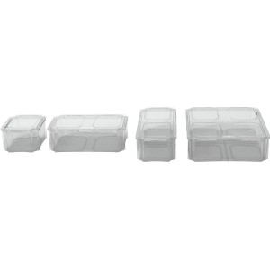 Eurobox-System Deckel, transparent, für Einsatzkästen 1/4 quer. Aufbewahrungsbox Zubehör.