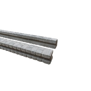 Betonzaun-Zwischenpfosten Nostalgie, 245 cm, betongrau, für Sichtschutzzaun.