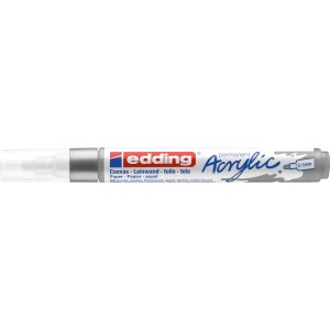 Edding 5100 Acrylmarker medium, Silber, für Leinwand, Papier und Holz.