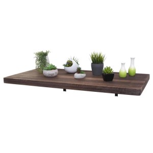 Wandklapptisch MCW H48, 100x50 cm, Shabby Braun mit Deko-Elementen.