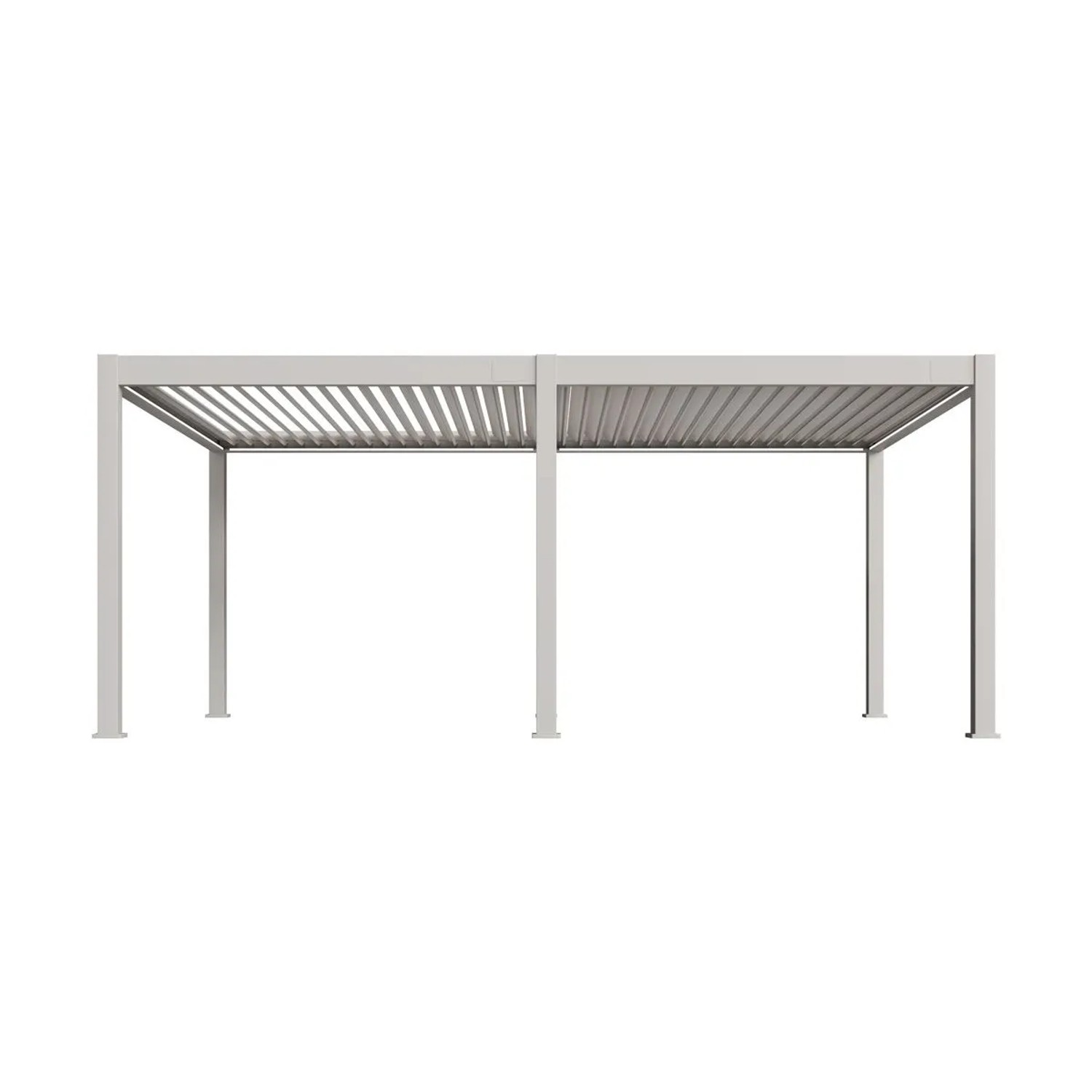 Weide E-Deluxe Plus | elektrische Pergola mit LED | Voll Aluminium | 4 x 6 M | motorisiertes Lamellendach Ivory Sand_4