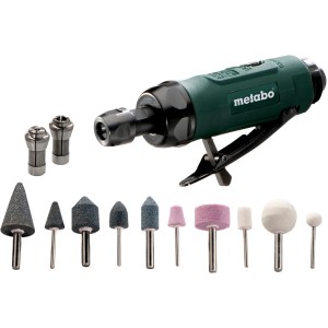 Metabo Druckluft-Geradschleifer DG 25 Set mit Schleifstiften und Zubehör.