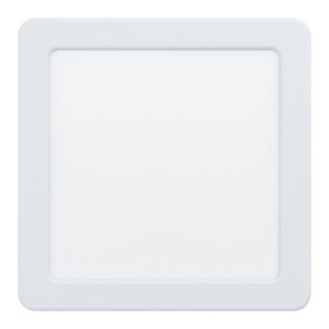 Quadratischer, weißer LED-Einbauspot Fueva 5 von Eglo, 16,6x16,6 cm.