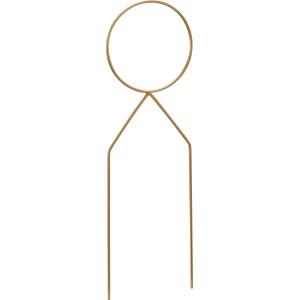 Goldfarbener Pflanzstab Form 2 aus Metall, 34 cm hoch, für Zubehör für Pflanztöpfe.