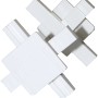 25 weiße Verlegekreuze für 8 cm Glassteine, Fugenbreite 6 mm.