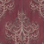 Vliestapete rot-rosa mit Barock Kronleuchter Muster, Dekorative Tapete.