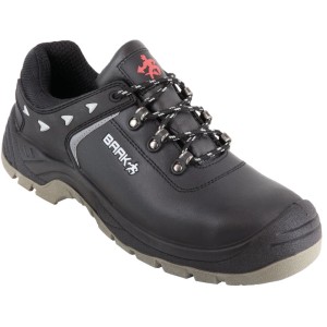 Schwarzer Baak Sicherheitsbauschuh S3, Größe 44, für Arbeitsschutz und Komfort.