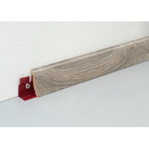 Sockelleiste Eiche Leonessa mit Clip-System zur einfachen Montage. MDF-Leiste mit Dekorfolie.