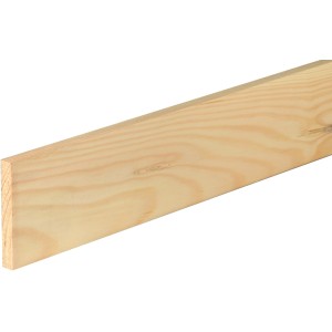 Rohe, helle Flachleiste aus Fichte/Kiefer (astrein), 10x70x2400 mm, ideal für Bastelarbeiten.