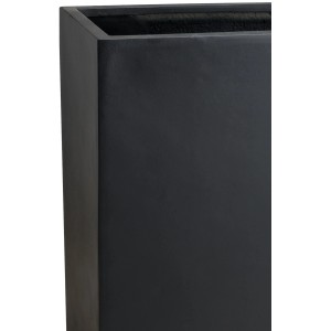 Anthrazitfarbener Vivanno Pflanzkübel Elemento, 88x30x75 cm, aus Fiberglas.