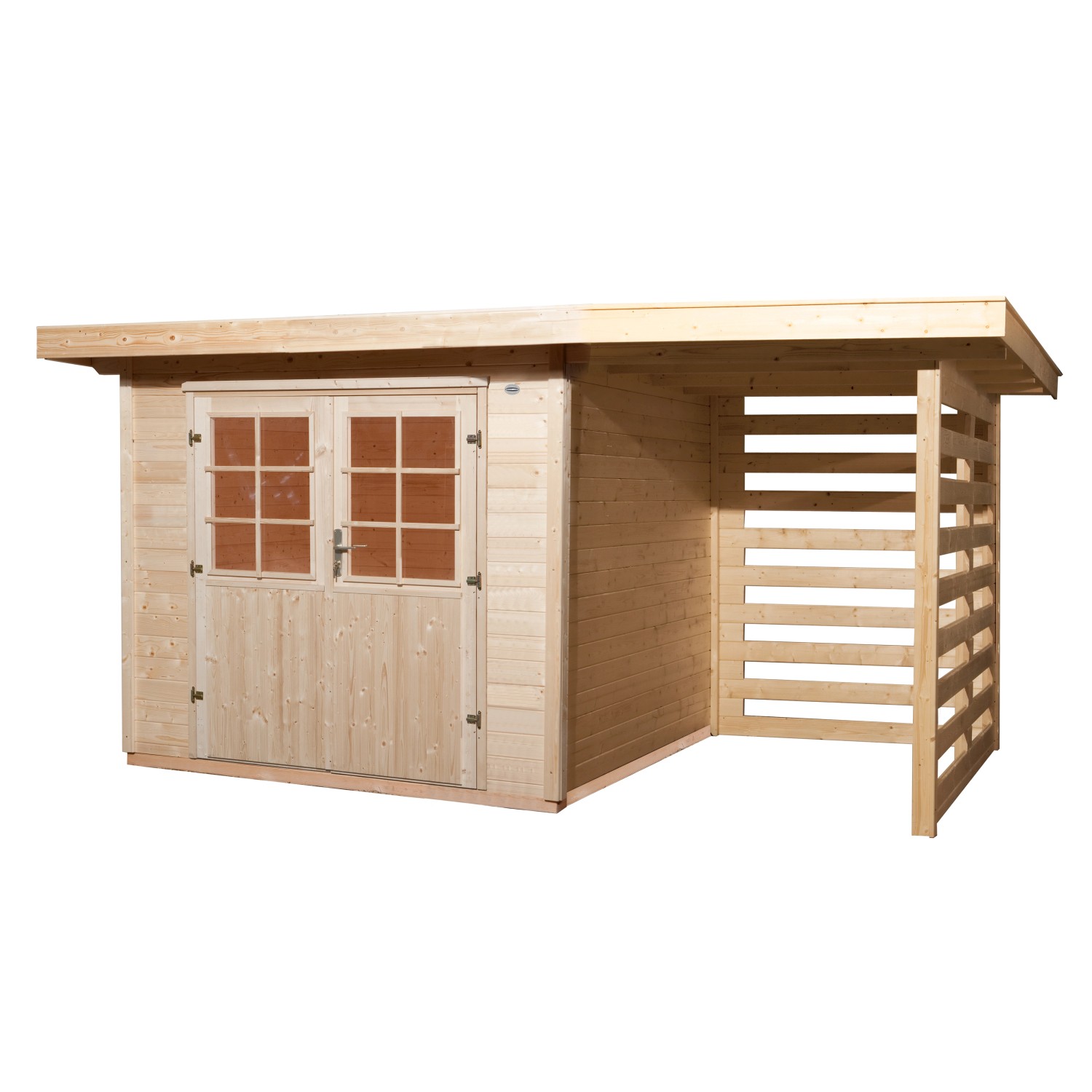 OBI HolzGartenhaus La Spezia Natur 385 cm x 209 cm davon 150 cm