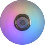 Weiße LED-Deckenleuchte Musica mit Lautsprecher und Farbwechsel für stimmungsvolles Licht.