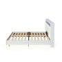 okwish Polsterbett 140x200cm mit USB LED Verstecktem Fußteil Beige ohne Matratze_10