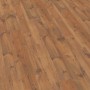 Laminatboden Comfort Pinie Mokka Dunkel, 7 mm stark, mit Holzstruktur und Maserung.