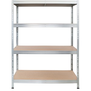 Ar Shelving Schwerlast-Steckregal, verzinkt, mit 4 Böden (180x120x45cm) für Keller, Garage & Werkstatt.