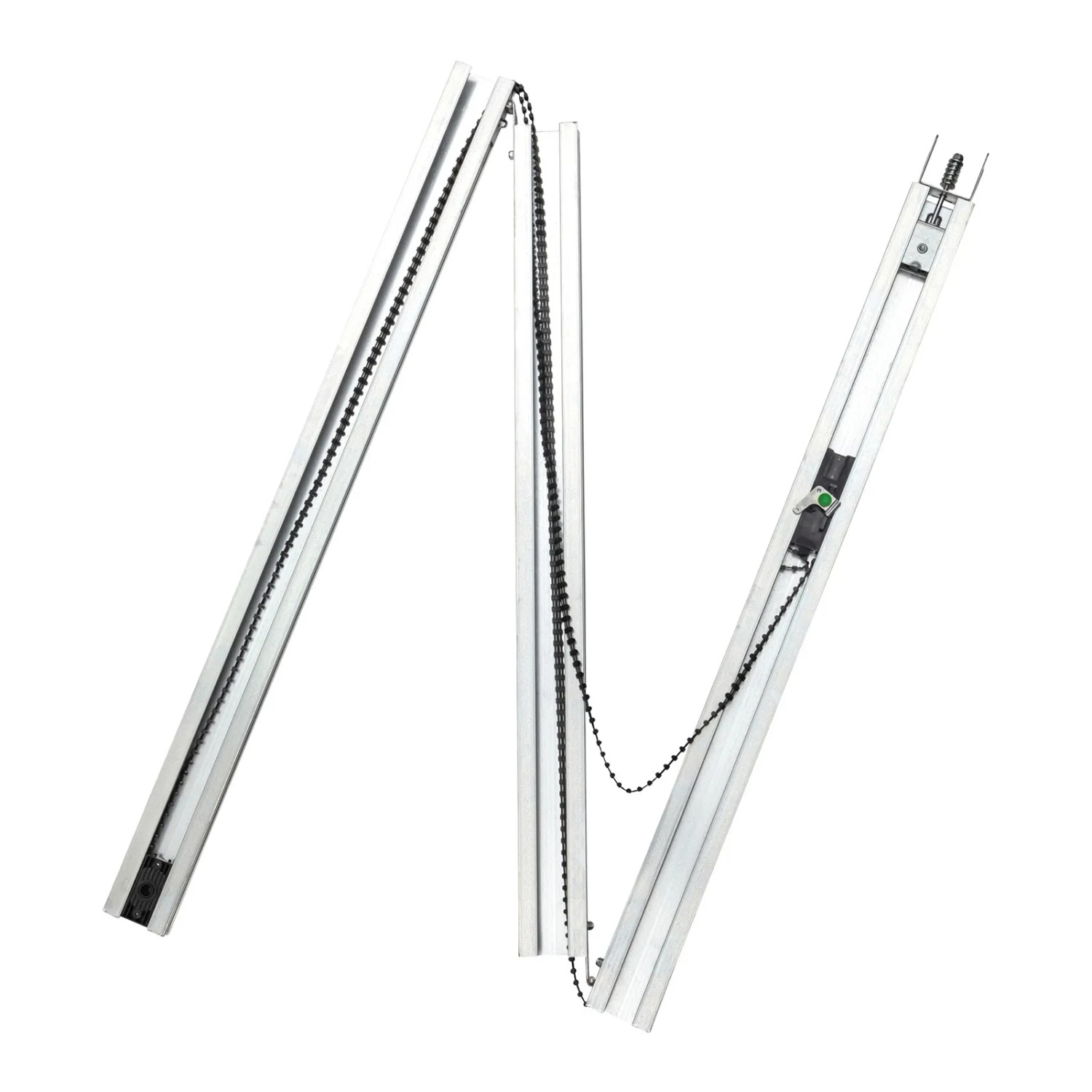 Detailaufnahme der Führungsschienen eines EcoStar Garagen-Sektionaltors.