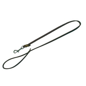 Braune Heim Hundeleine aus Softleder, 10 mm breit und 105 cm lang.