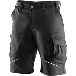 Schwarze Kübler ActiviQ Shorts Größe 40 für Arbeitskleidung mit Taschen und Reflexelementen.