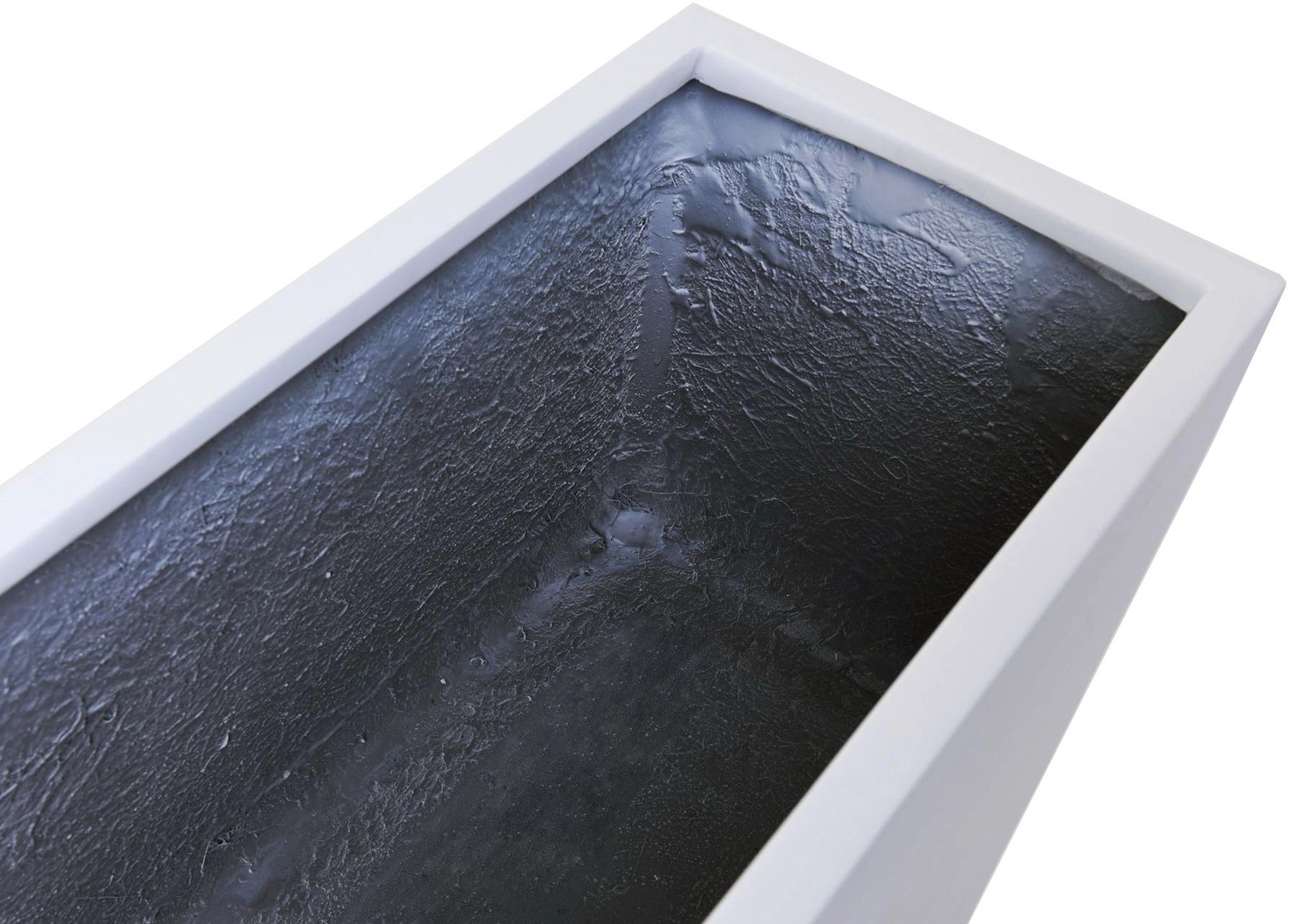 Vivanno Pflanzkübel Elemento auf Rollen 88 cm x 30 cm x 75 cm Weiß