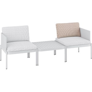 Orangefarbenes Rückenkissen für Redcliffe Balkonmöbel, passend für linke und rechte Seite.