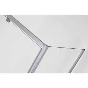Sanotechnik Duschseitenwand Easy Clean, 90x195 cm, mit Chrom-Optik Rahmen und Klarglas.