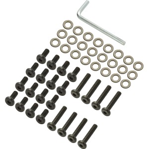 Montage-Set für Willmar Lounge-Set: Schrauben, Unterlegscheiben und Inbusschlüssel für Balkonmöbel.