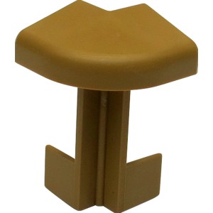 Außenecke für Teppichleiste 50, Eiche Dekor, für saubere Eckverbindungen.