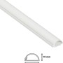 Weißer D-Line Kabelkanal, 20x10 mm, 2 m Länge. Halbrund, zur dezenten Kabelverlegung.