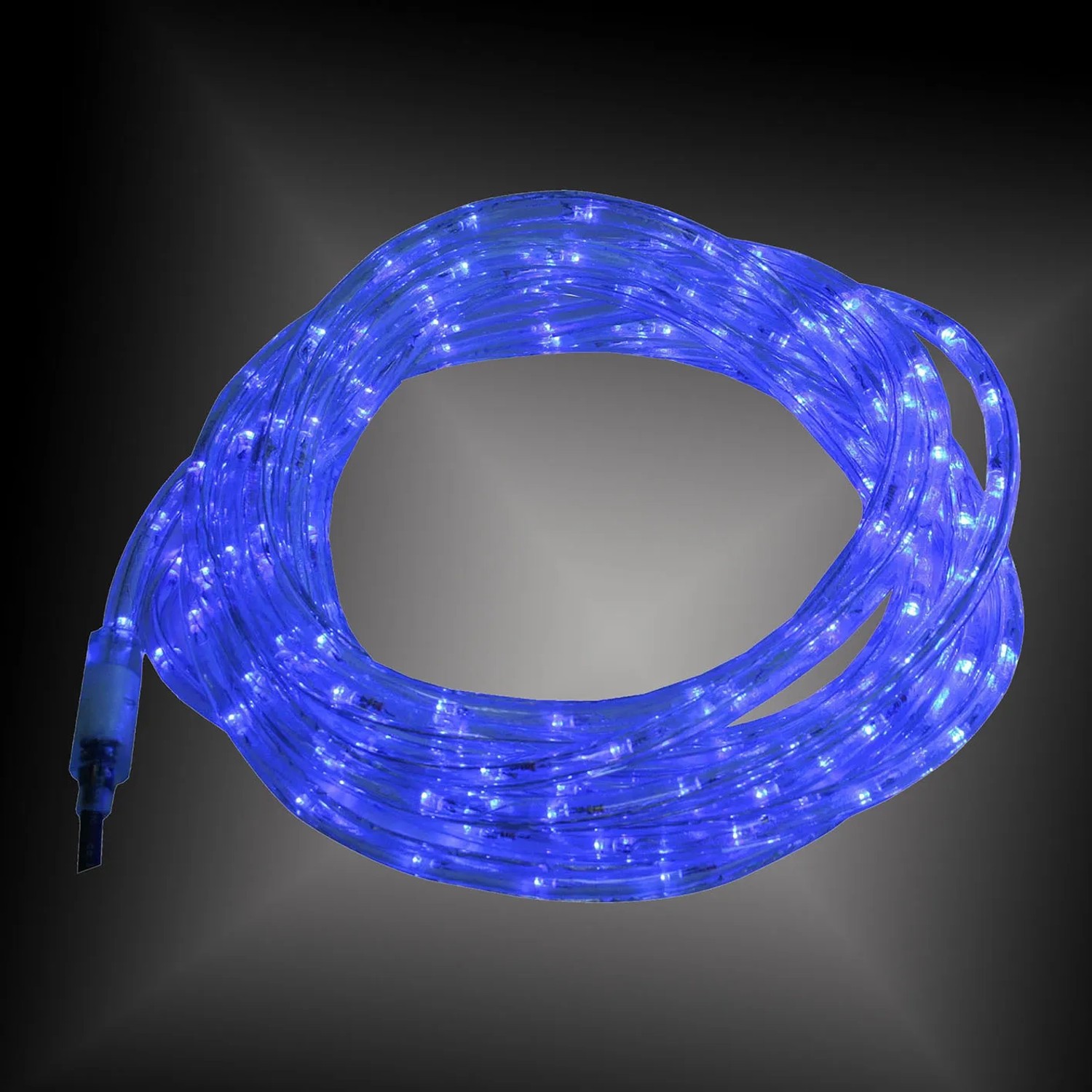 Blauer LED-Lichtschlauch, 9 m lang, für Innen- und Außenbereich.