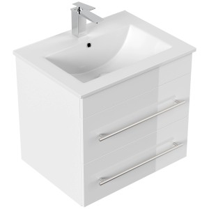 Posseik Badmöbel Apollo Weiß Hochglanz