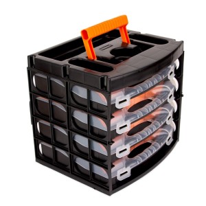 BigDean Sortierkasten Werkzeugkoffer Mit 4 Herausnehmbaren Schubladen Sortierkästen Sortierkoffer Sortimentskasten Schraubenbox Organizer Für