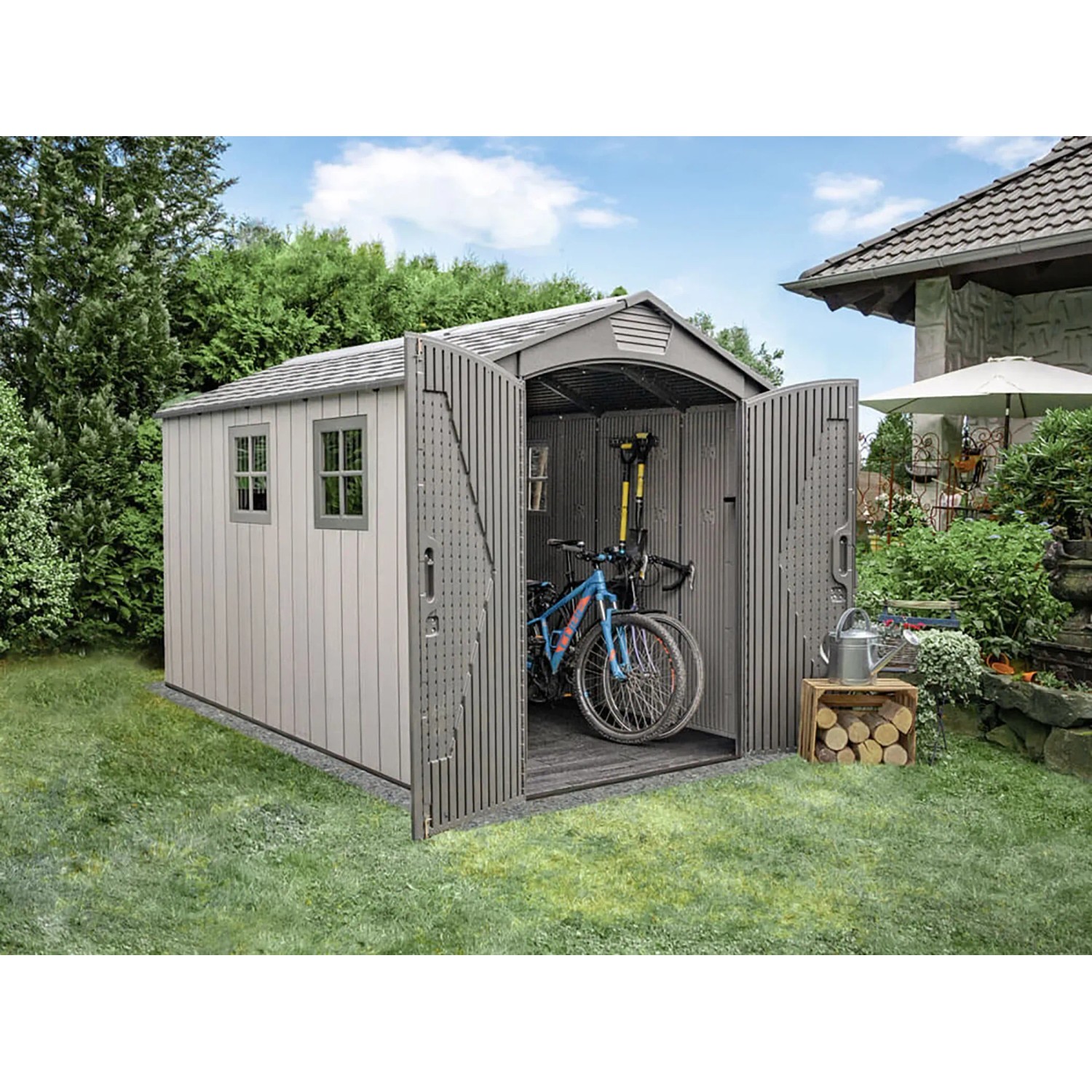 Lifetime Kunststoff-Gartenhaus Terra Satteldach 204 cm x 344 cm m² kaufen bei OBI