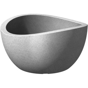 Scheurich Pflanzschale Wave Globe Bowl, Ø 39 cm, Stony Grey, aus Kunststoff.