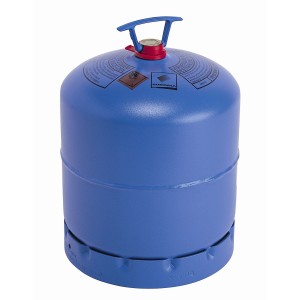 Blaue Campingaz 907 Leerflasche für Butangas, geeignet für Camping & Outdoor.
